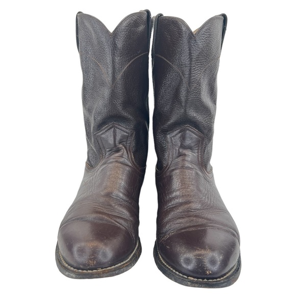 Pecos Bill Men’s Dark Brown Roper Western Cowboy Boots - Picture 5 of 16